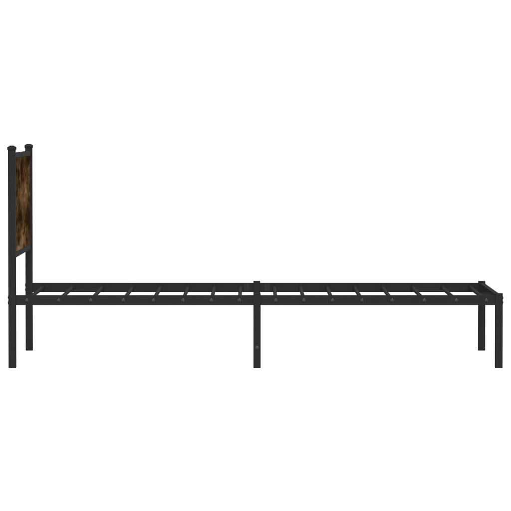 Metalni okvir kreveta bez madraca boja hrasta 90x190 cm