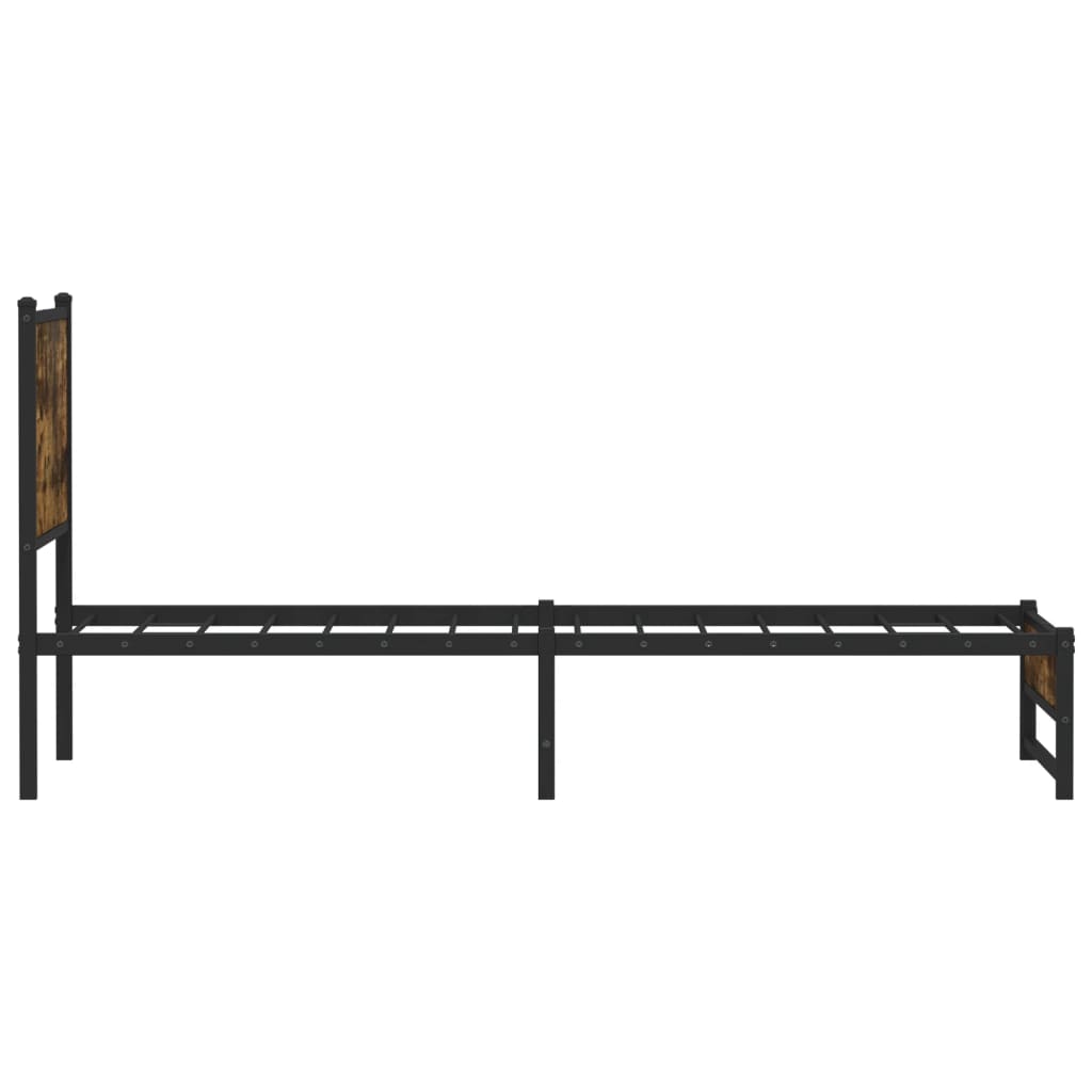 Metalni okvir kreveta bez madraca boja hrasta 90x190 cm
