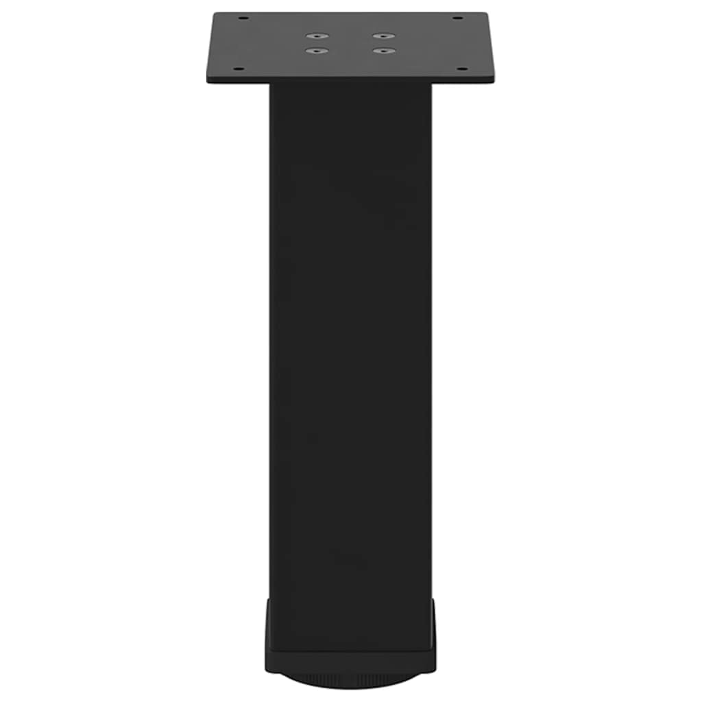 Noge za klub stolić 4 kom. Crne 30-32 cm Čelične Crna 30-32 cm (80 mm)