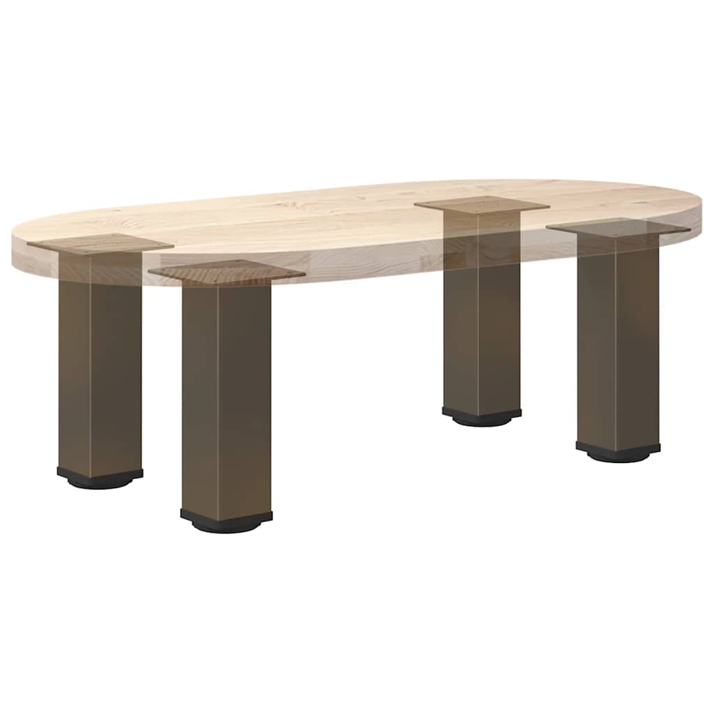 Noge za klub stolić 4 kom. Prirodni čelik 30-32 cm Čelik