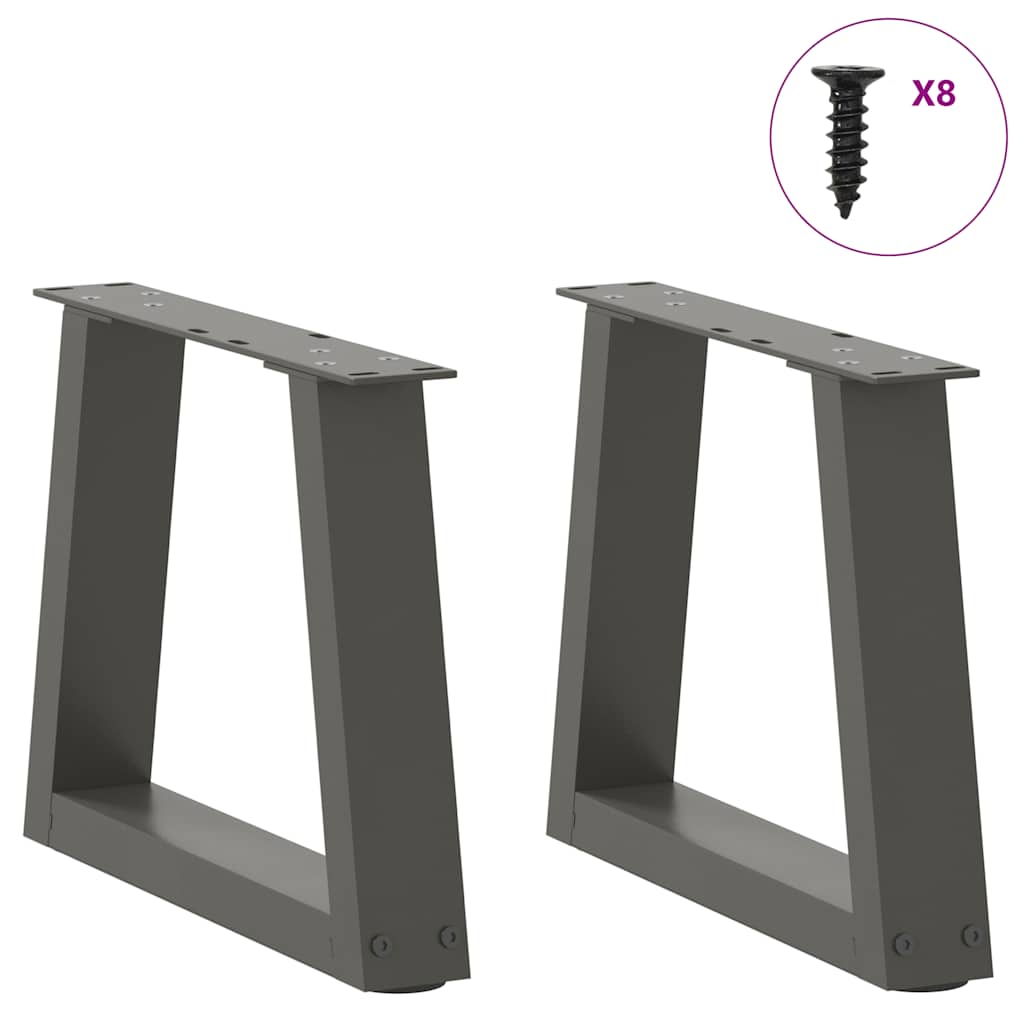 Noge za klub stolić V-oblika 2 kom antracit 30 x (30-31,3) cm čelik