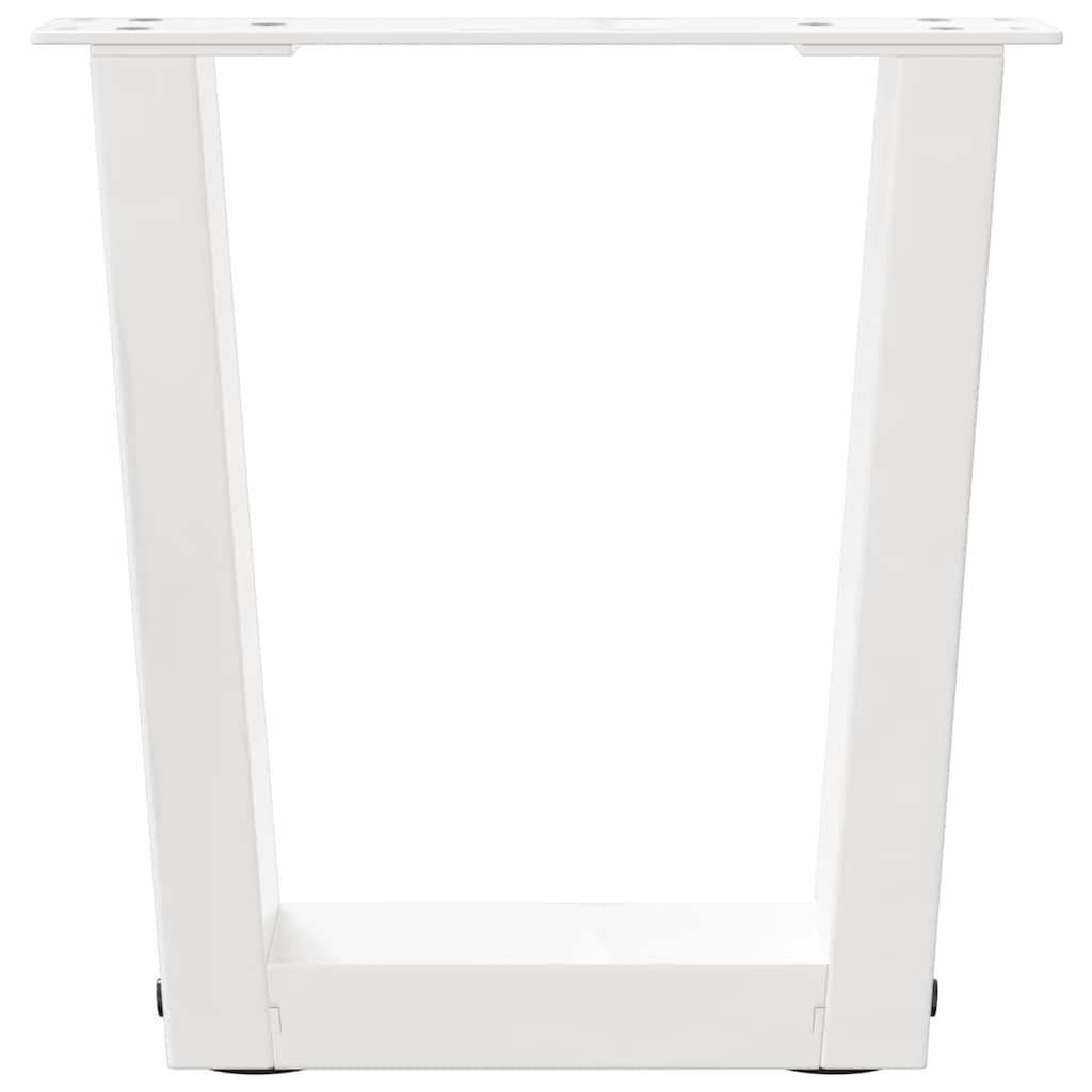 Noge za klub stolić V-oblika 2 kom Bijele 40 x (30-31,3) cm Čelik