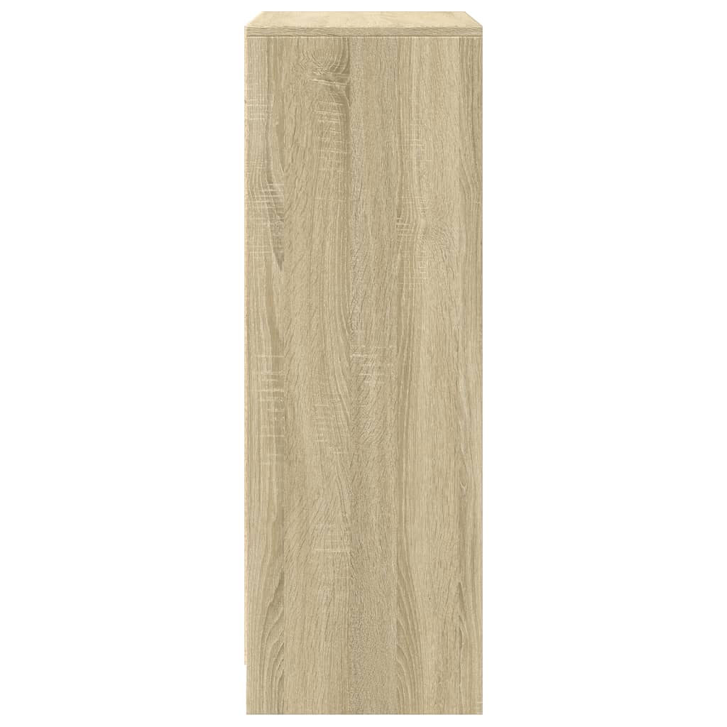 Komoda s LED svjetlima boja hrasta 77 x 34 x 100 cm drvena