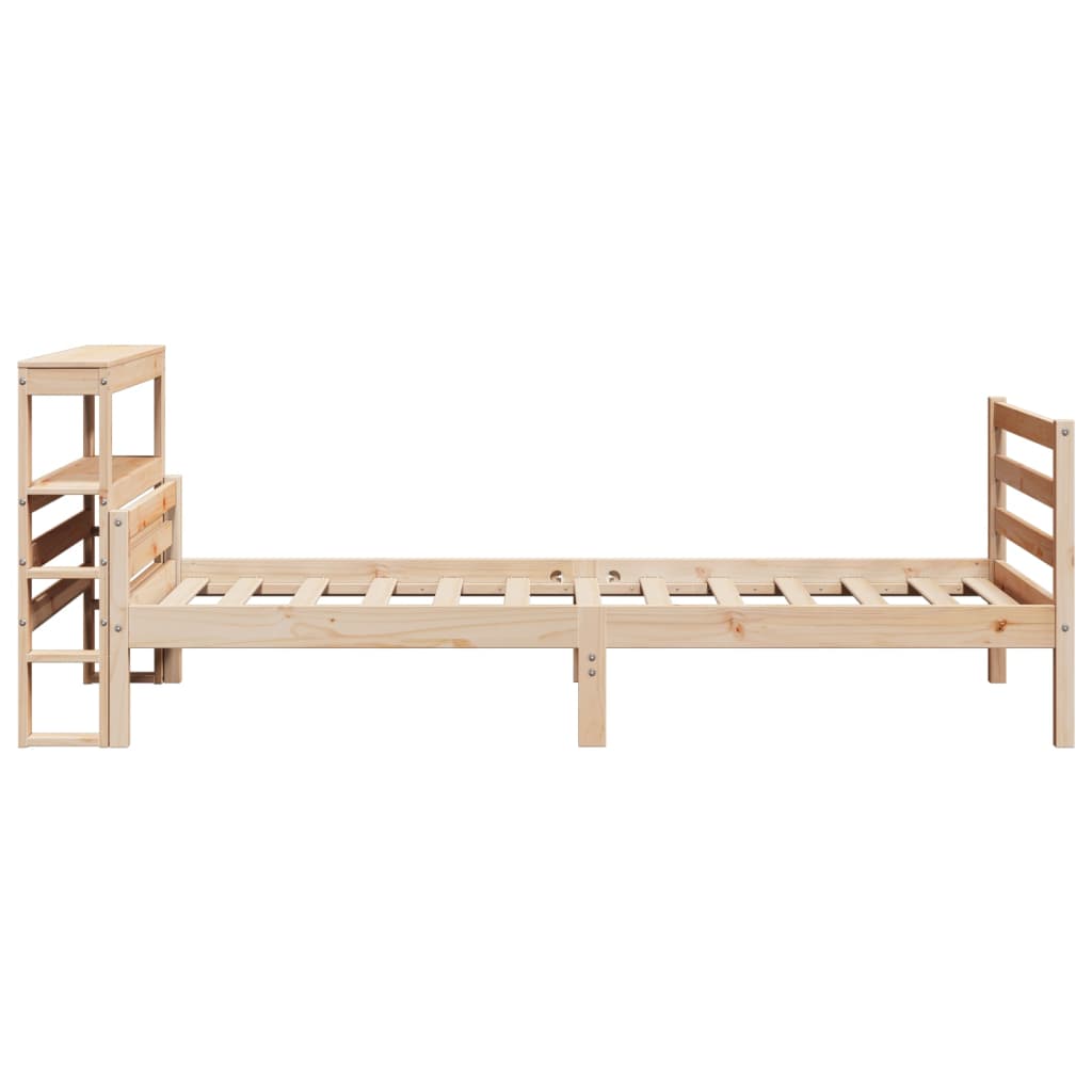 Okvir kreveta s uzglavljem 100 x 200 cm od masivne borovine