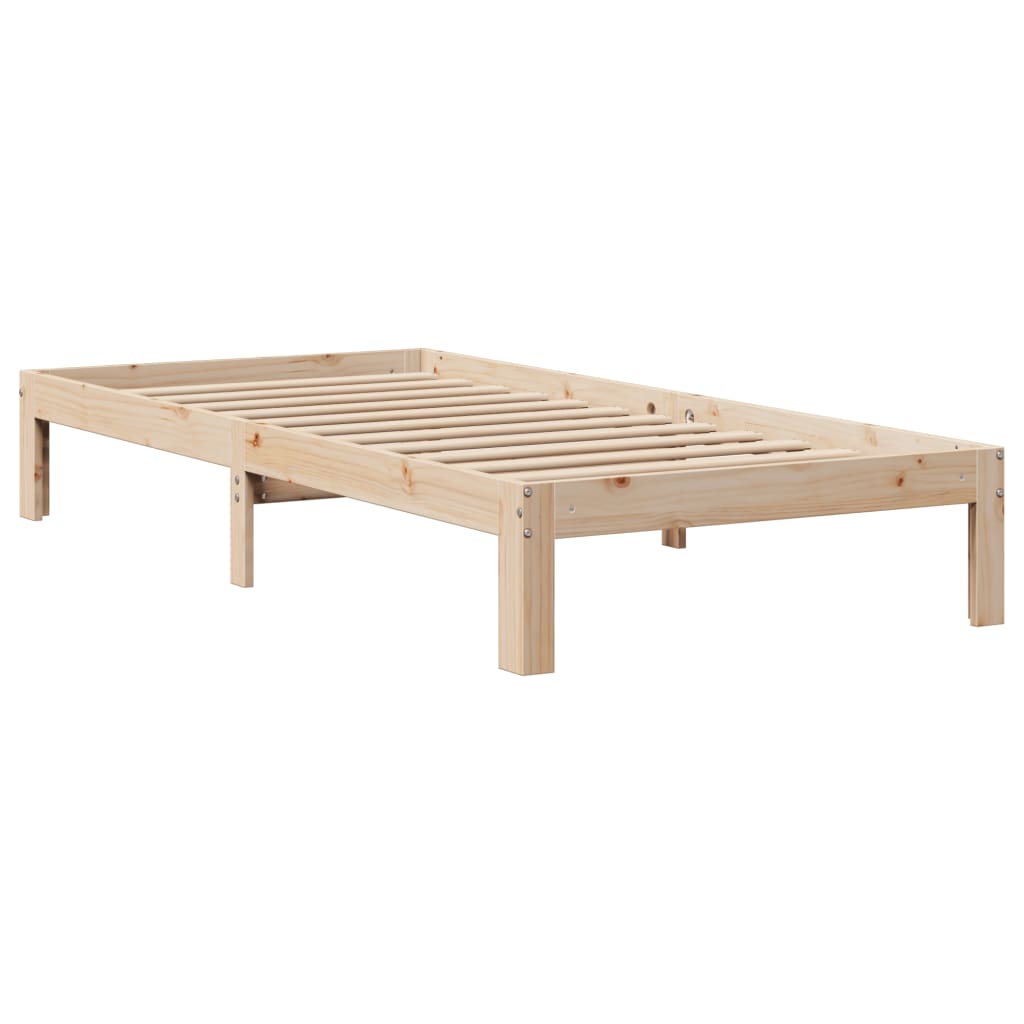 Okvir kreveta s uzglavljem 100 x 200 cm od masivne borovine