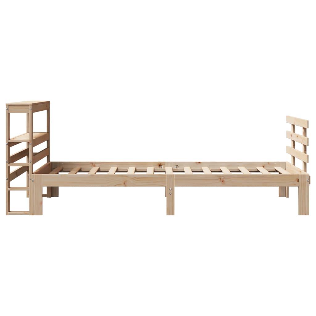 Okvir kreveta s uzglavljem 100 x 200 cm od masivne borovine