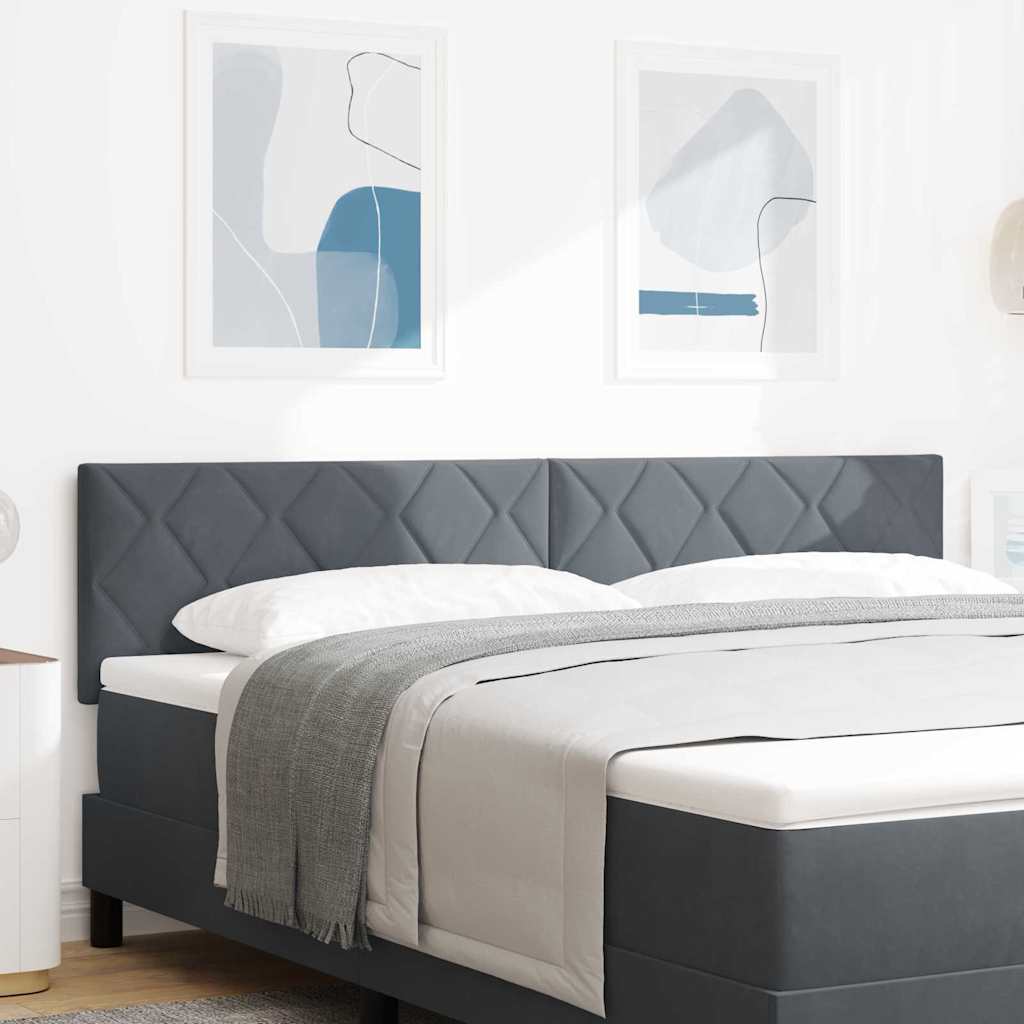LED glava kreveta Tamno siva 180 cm Baršun