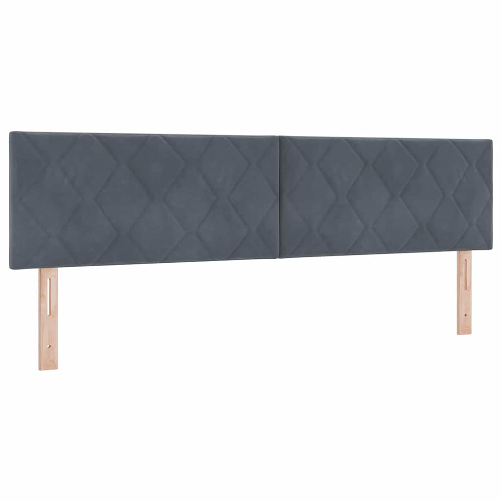 LED glava kreveta Tamno siva 180 cm Baršun