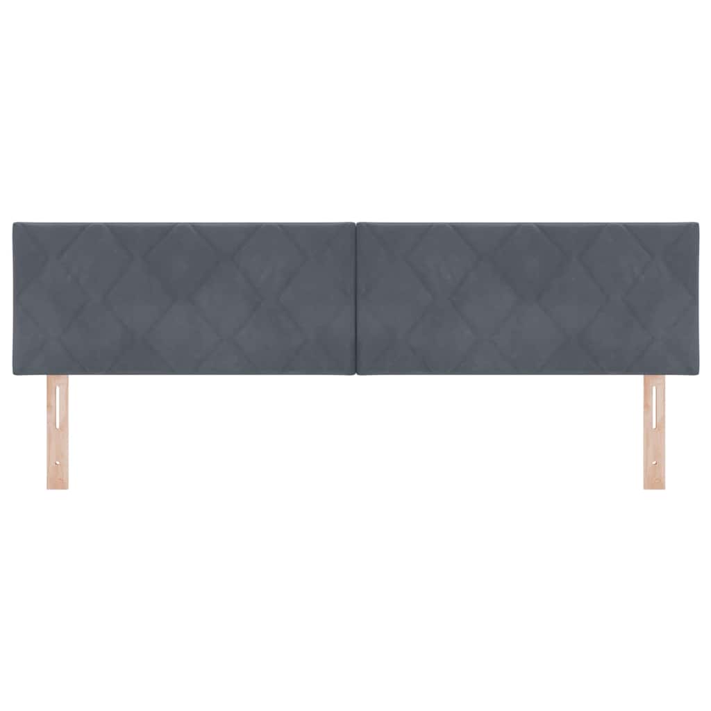 LED glava kreveta Tamno siva 180 cm Baršun