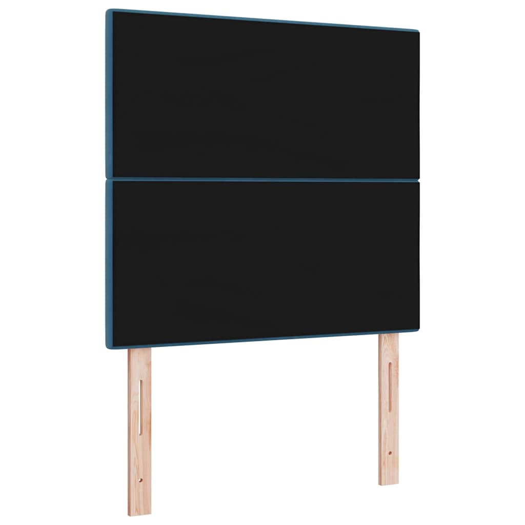 LED glava kreveta s LED trakama Plava 100 cm Baršun