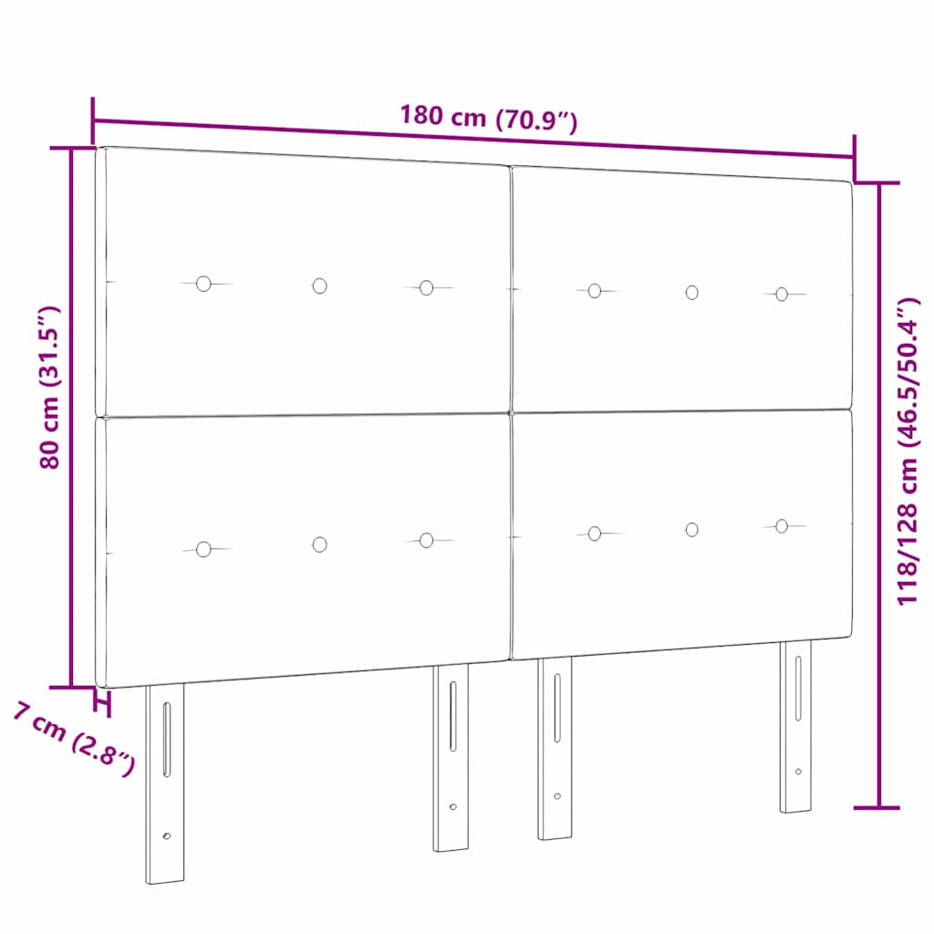 LED glava kreveta s LED trakama Plava 180 cm Baršun