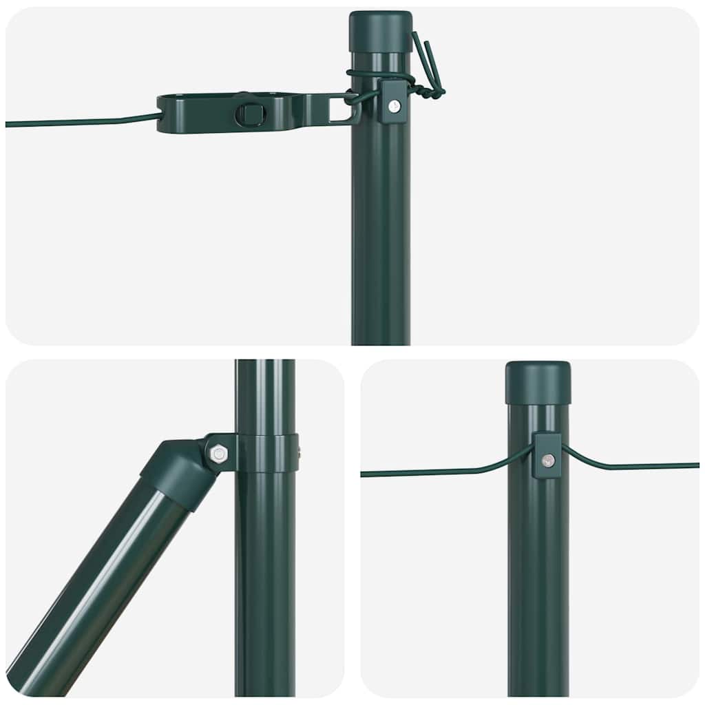 Stup za ogradu 26 pcs Zelena 3,2 x 3,2 x 80 cm