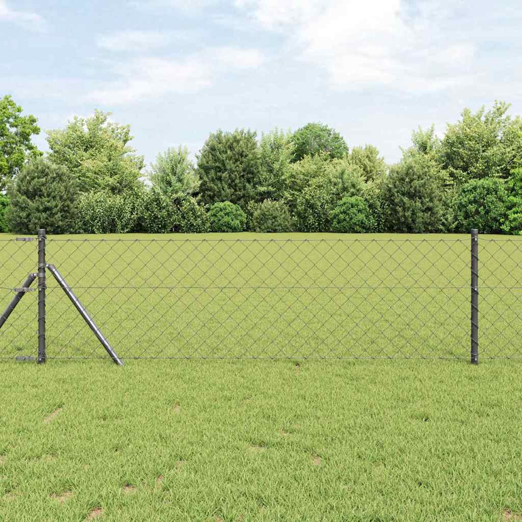 Temeljna zavarena žičana ograda 10 x 0,6 m Siva Mreža