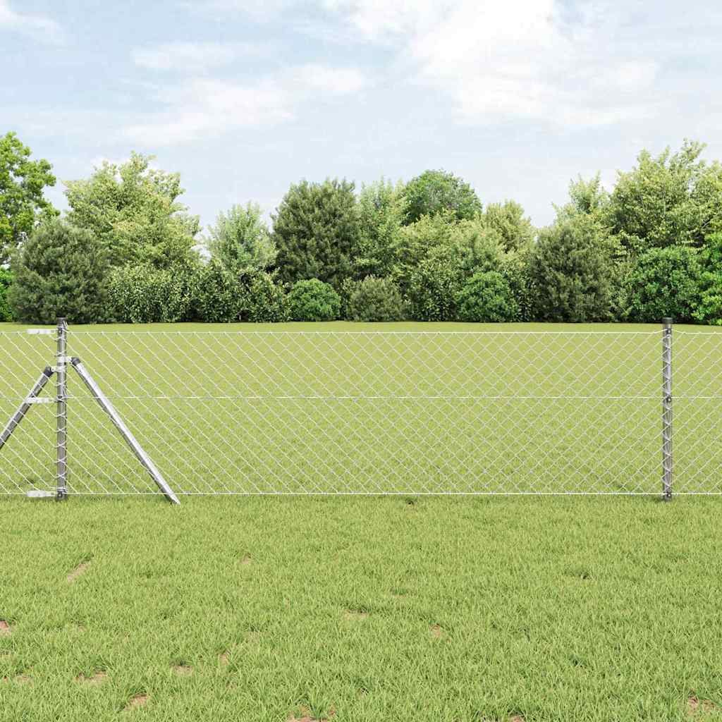 Stup za ogradu Srebrno 10 x 0,4 m (mreža 40 x 40 mm) Čelik