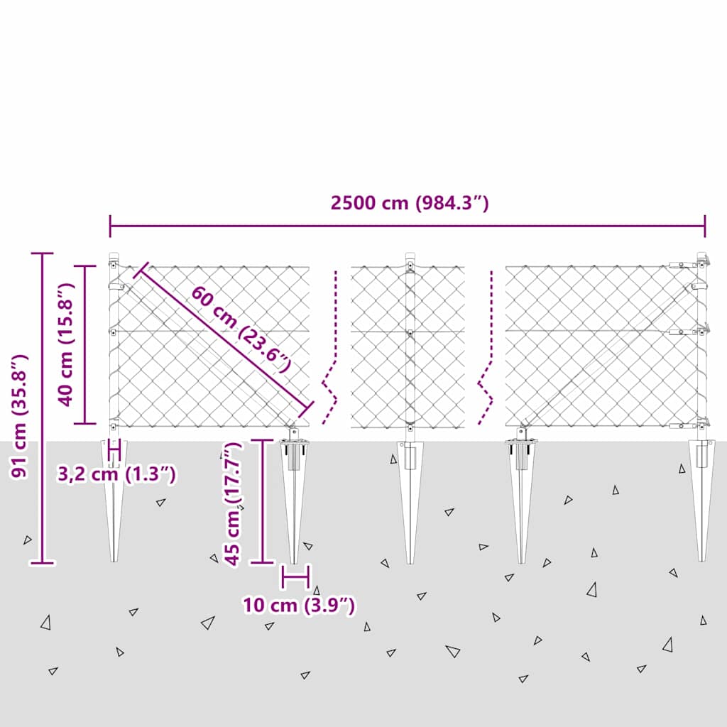 Zavareno žičano ograđivanje s bodljama 25 x 0,4 m Zelena Mreža