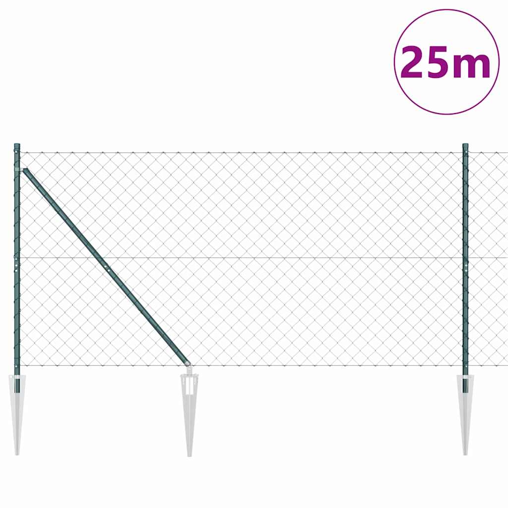 Zavareno žičano ograđivanje s bodljama 25 x 1,4 m Zelena Mreža