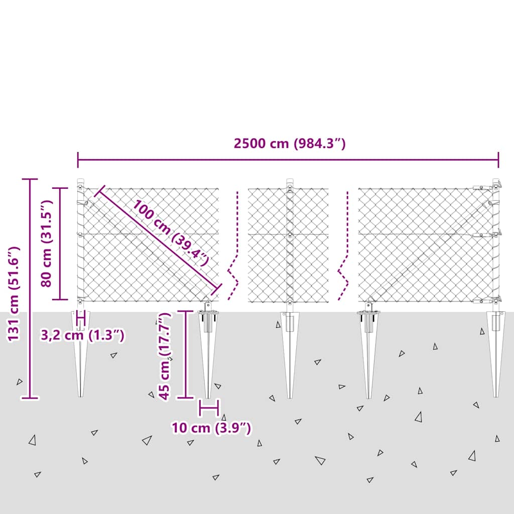 Zavareno žičano ograđivanje s bodljama 25 x 0,8 m Siva Mreža