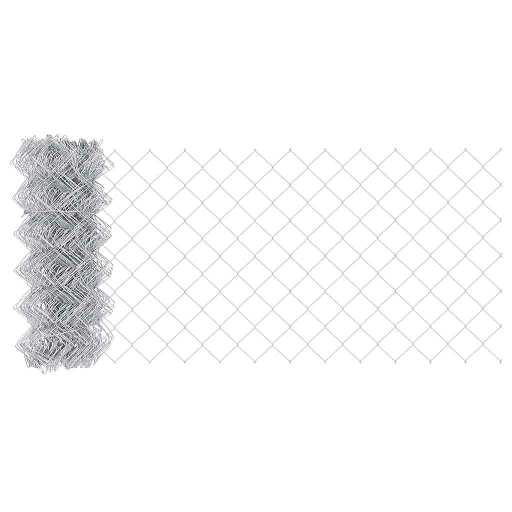 Stup za ogradu Srebrno 10 x 0,4 m (mreža 40 x 40 mm) Čelik