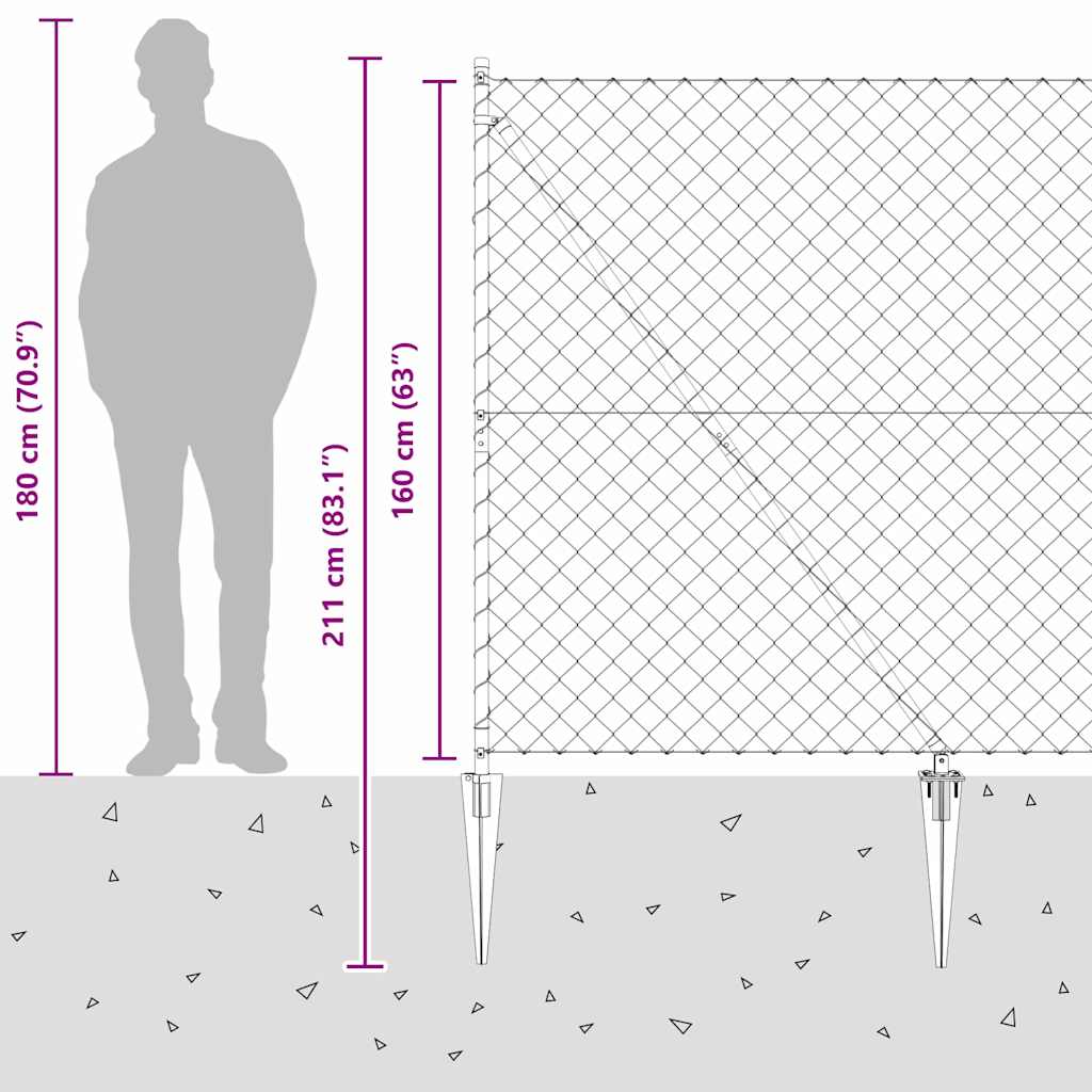 Zavareno žičano ograđivanje s bodljama 10 x 1,6 m Srebrna Mreža