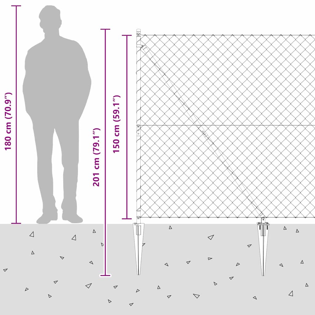 Zavareno žičano ograđivanje s bodljama 10 x 1,5 m Srebrna Mreža