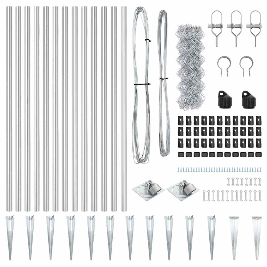 Zavareno žičano ograđivanje s bodljama 25 x 0,6 m Srebrna Mreža