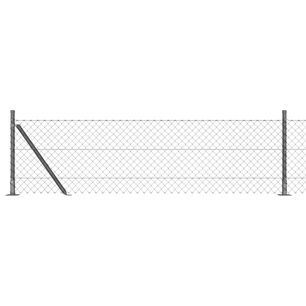 Zavareno žičano ogradno mreža s betonskom podlogom 25 x 0,6 m