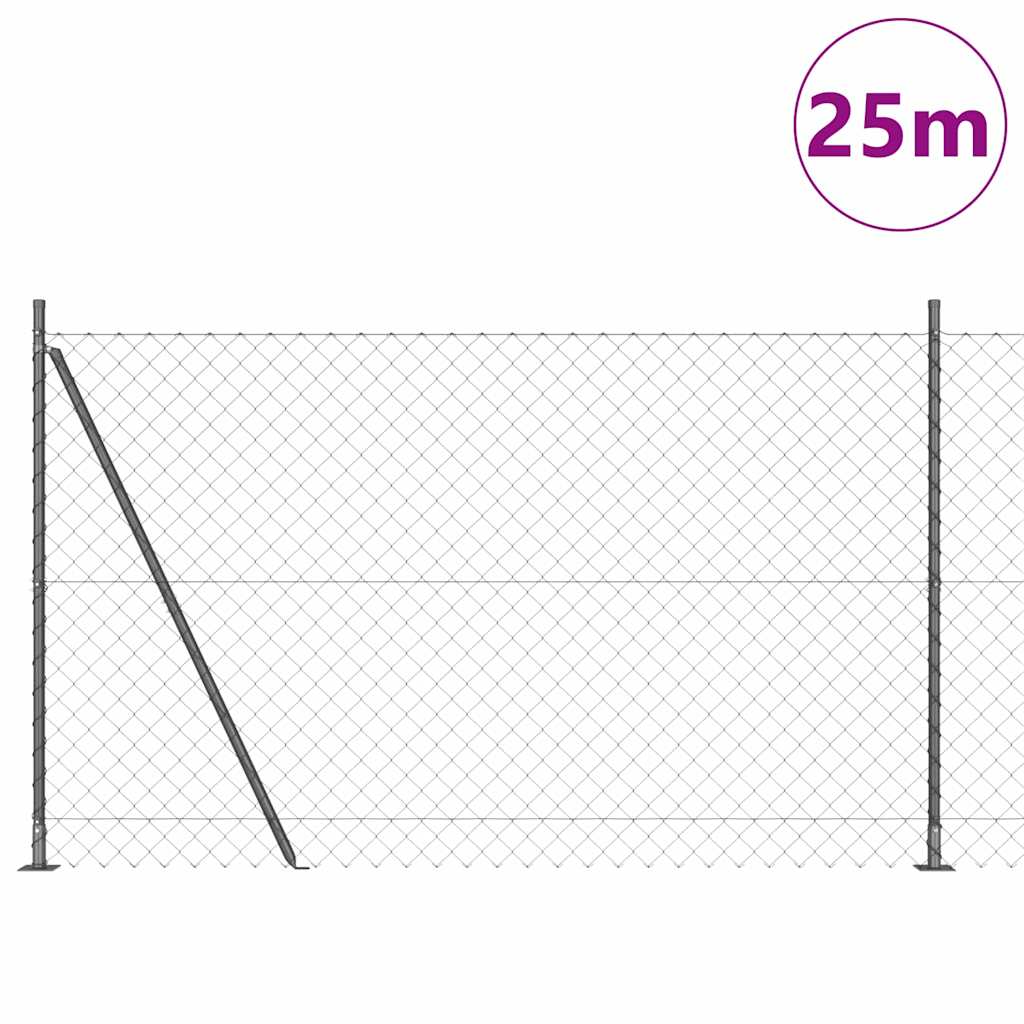 Zavareno žičano ogradno mreža s betonskom podlogom 25 x 1,4 m