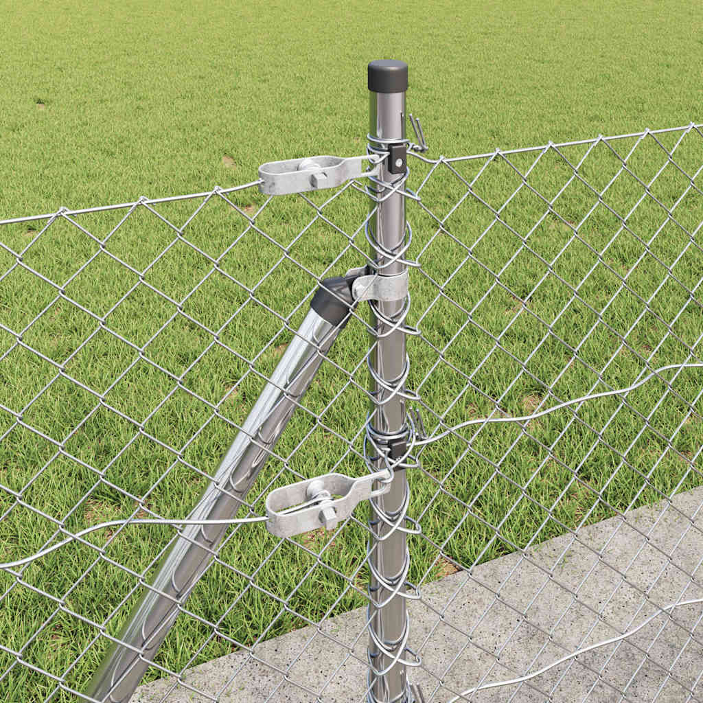 Stup za ogradu Srebrno 10 x 0,4 m (mreža 40 x 40 mm) Čelik