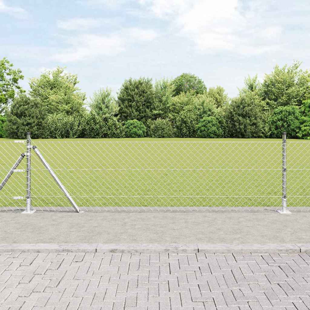 Stup za ogradu Srebrno 10 x 0,4 m (mreža 40 x 40 mm) Čelik