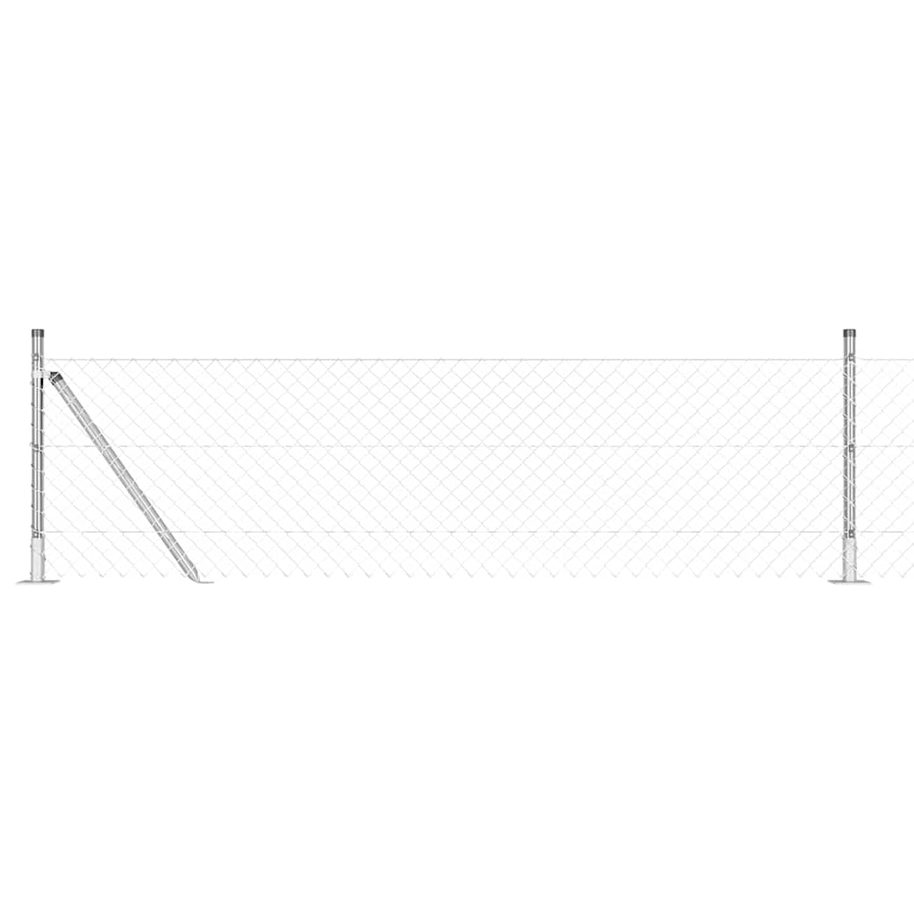 Stup za ogradu Srebrno 10 x 0,4 m (mreža 40 x 40 mm) Čelik