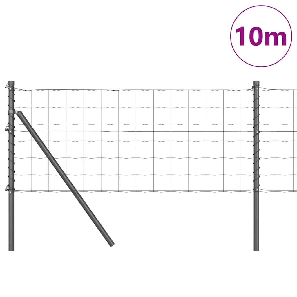 Temeljna zavarena žičana ograda 10 x 0,6 m Siva Mreža