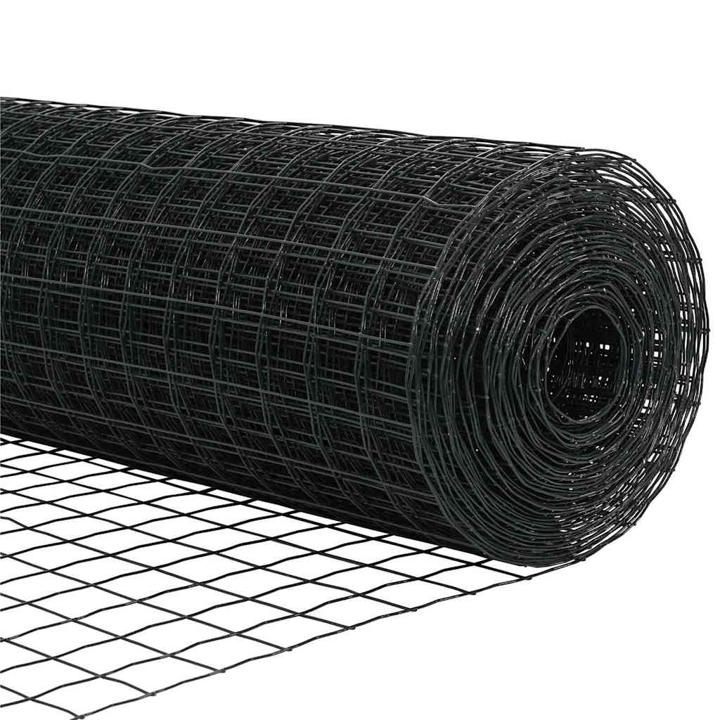 Ograda s postovima Siva 0,4 x 50 m Čelik i PVC
