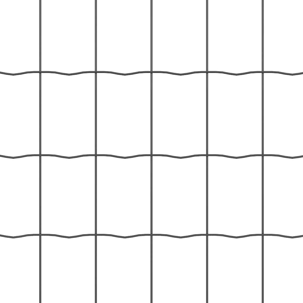 Ograda s postovima Siva 0,6 x 50 m Čelik i PVC