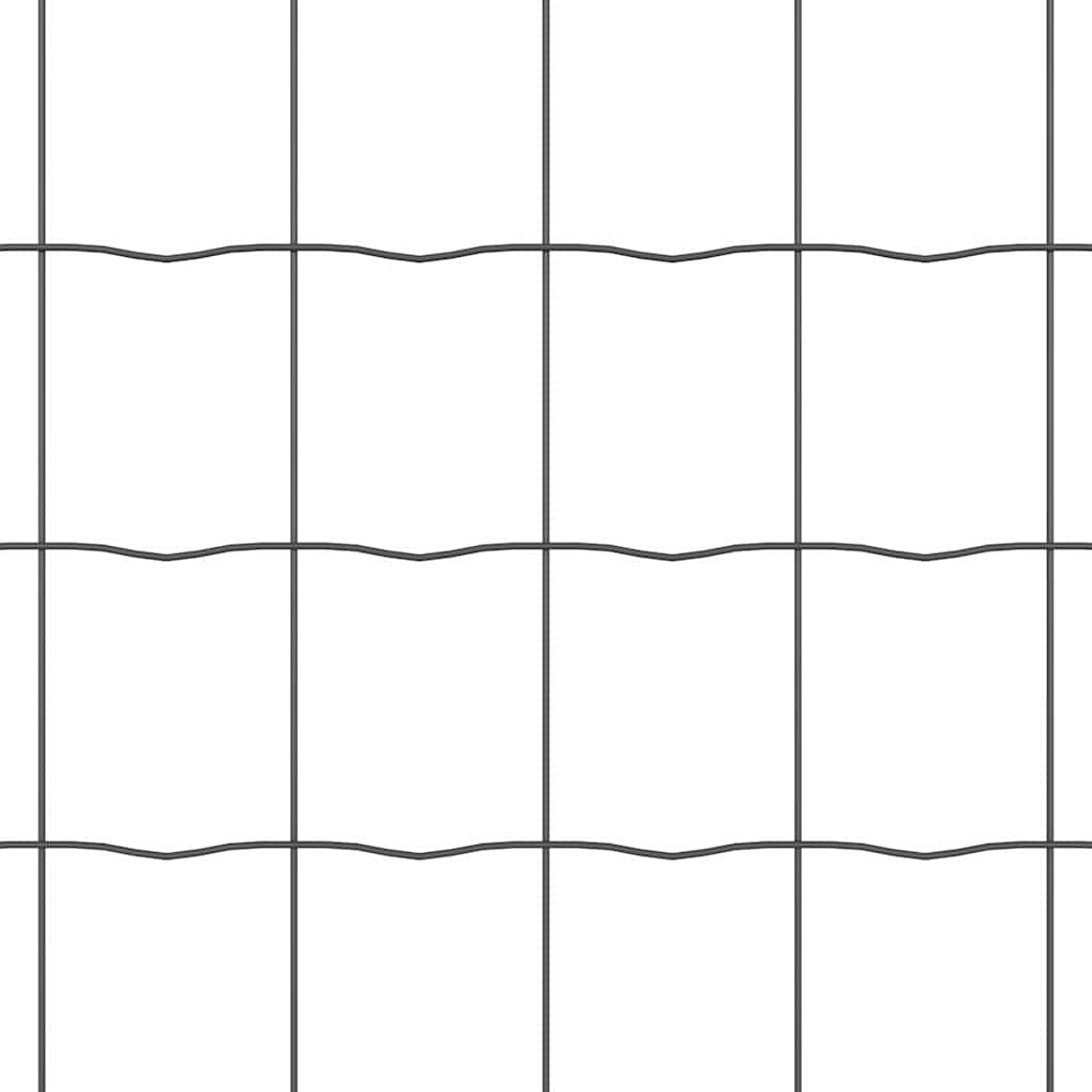 Ograda s postovima Siva 0,6 x 50 m Čelik i PVC