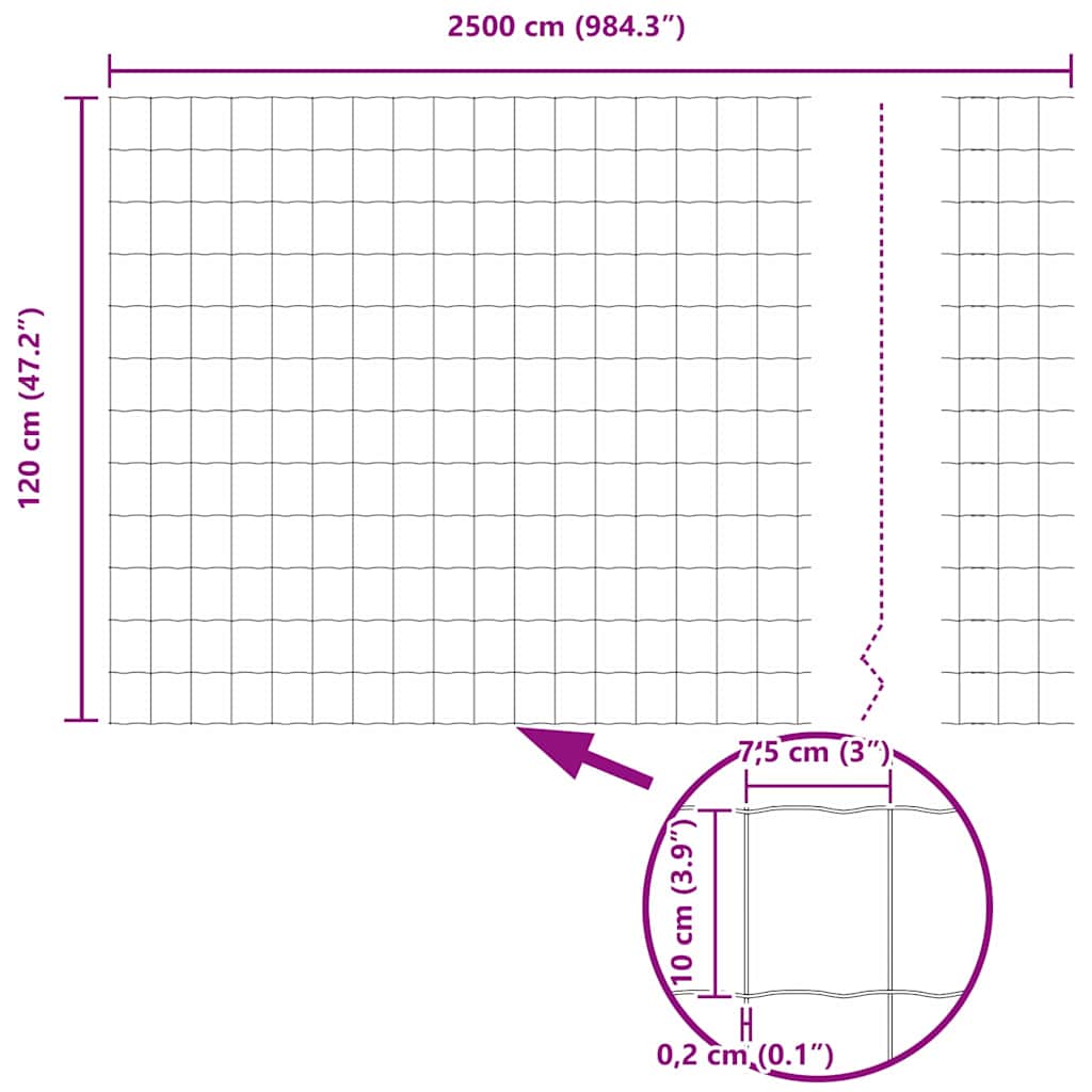 Ograda s postovima Srebrno 1,2 x 25 m Čelik i PVC