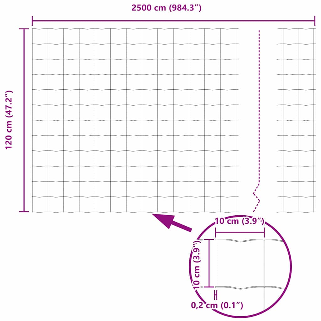 Ograda s postovima Srebrno 1,2 x 25 m Čelik i PVC