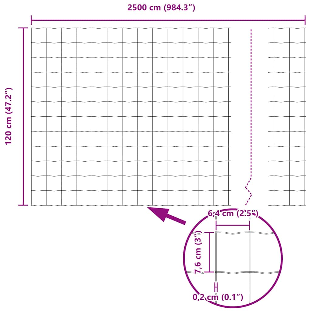 Ograda s postovima Srebrno 1,2 x 25 m Čelik i PVC