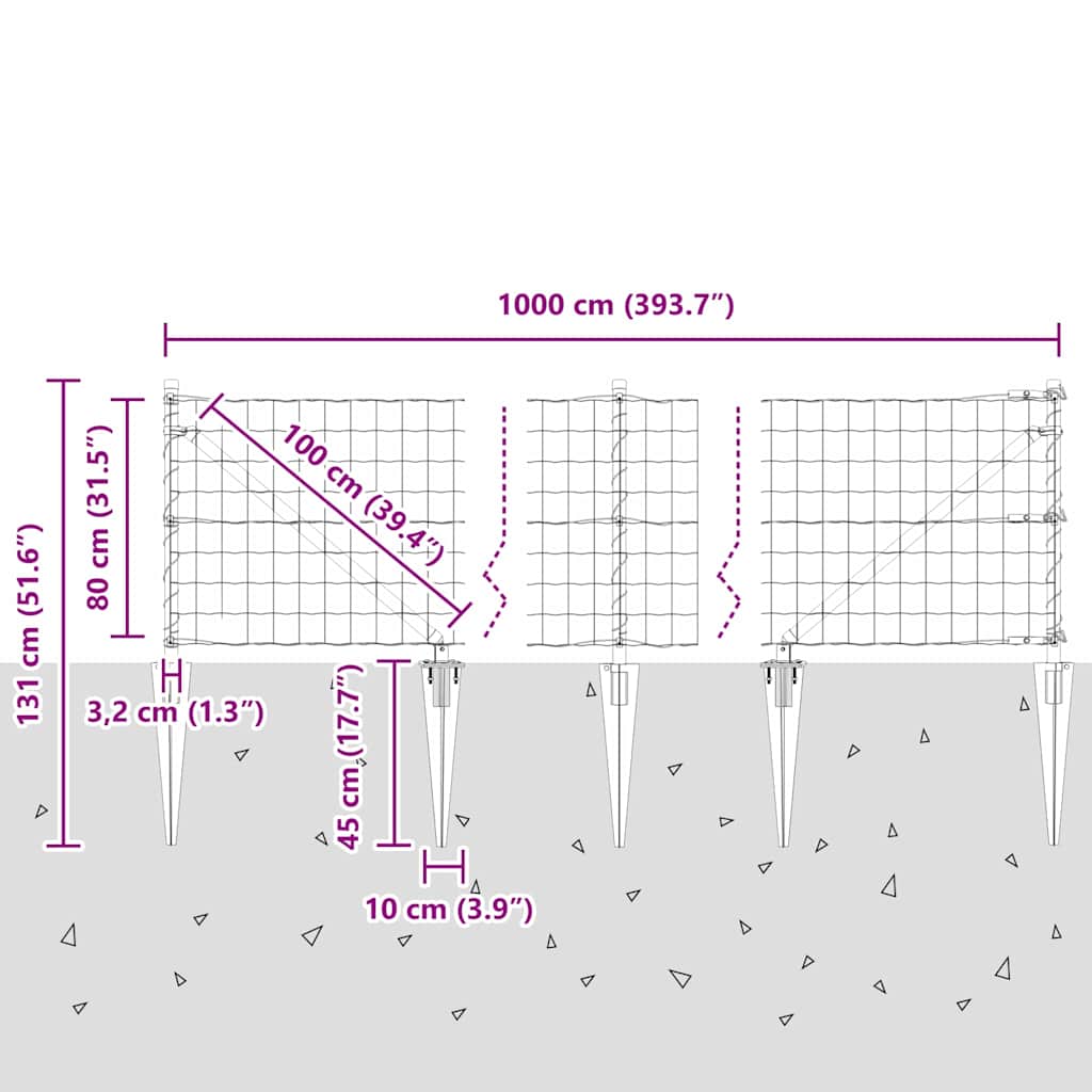 Zavareno žičano ograđivanje s bodljama 10 x 0,8 m (Š x V)