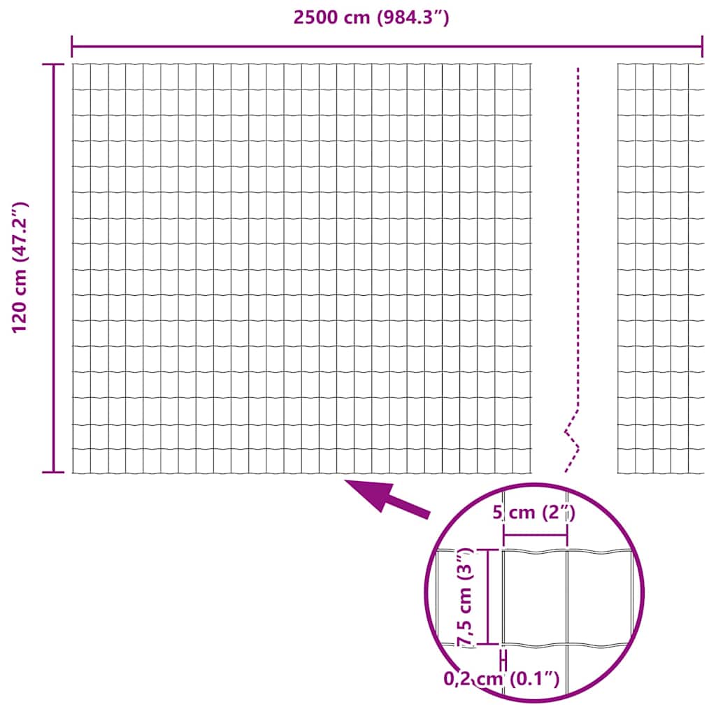 Zavareno žičano ograđivanje s bodljama 25 x 1,2 m (Š x V)