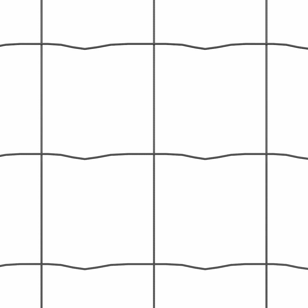 Ograda s postovima Siva 0,4 x 50 m Čelik i PVC