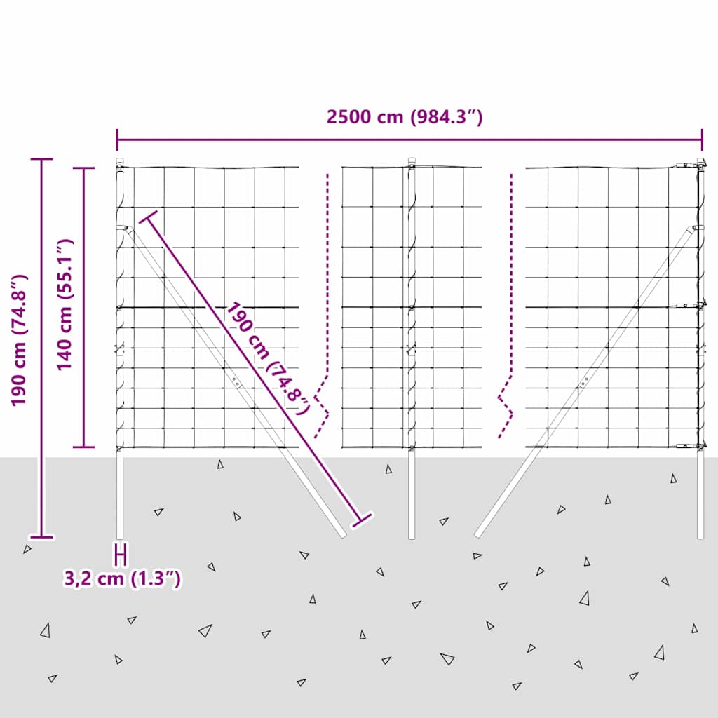 Stup za ogradu Galvanizirano 25 x 1,4 m Čelik