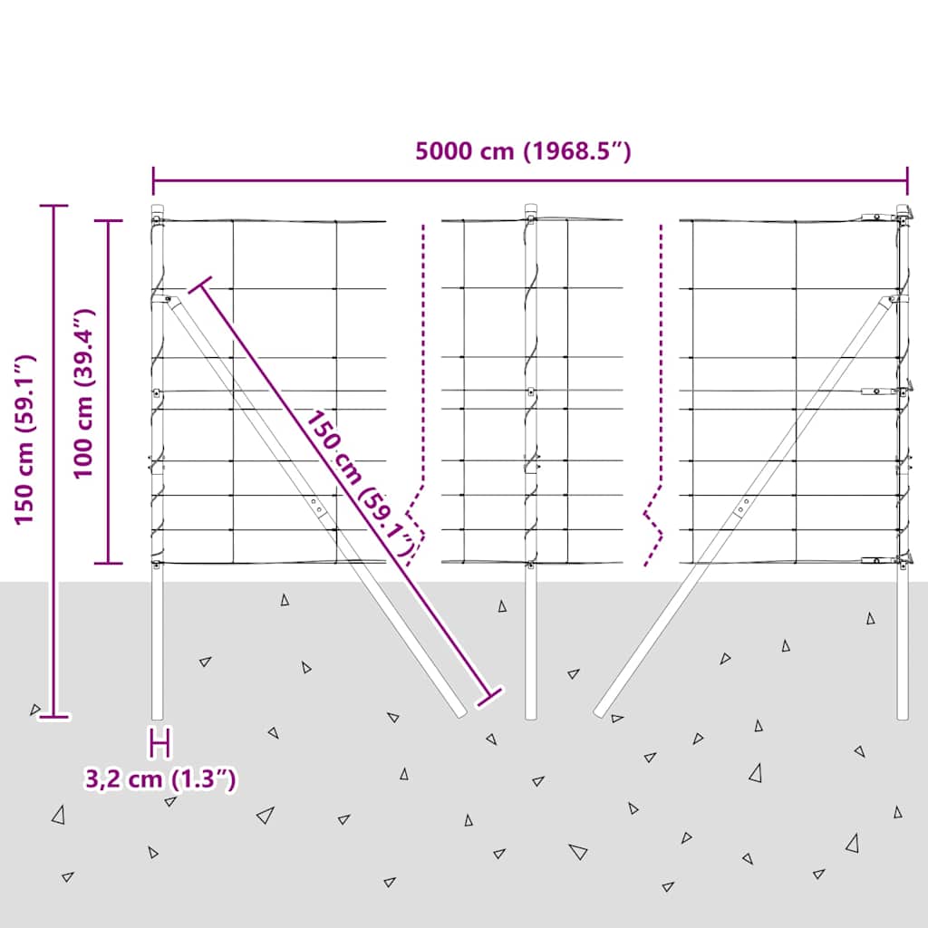 Stup za ogradu Galvanizirano 50 x 1 m Čelik