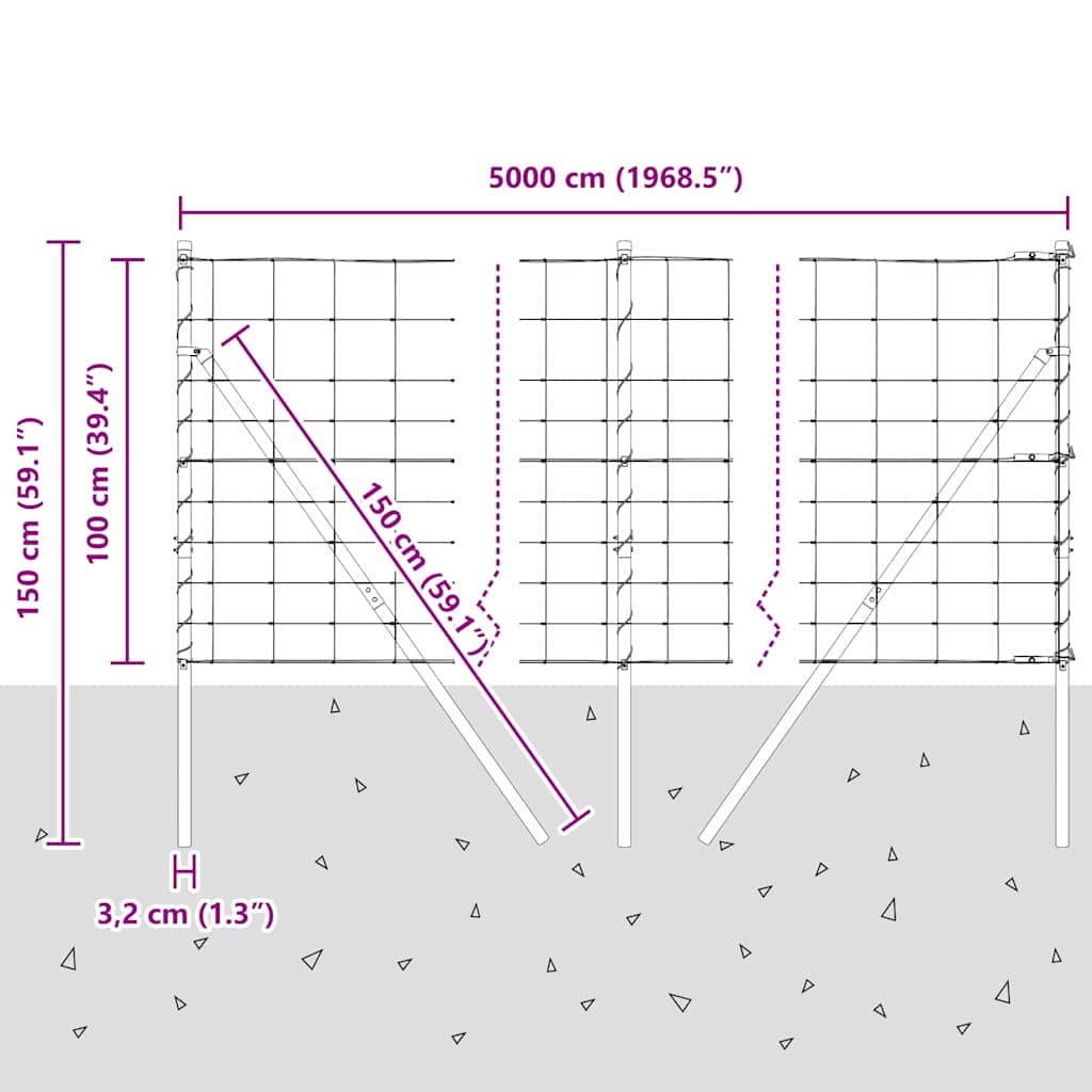 Stup za ogradu Galvanizirano 50 x 1 m Čelik