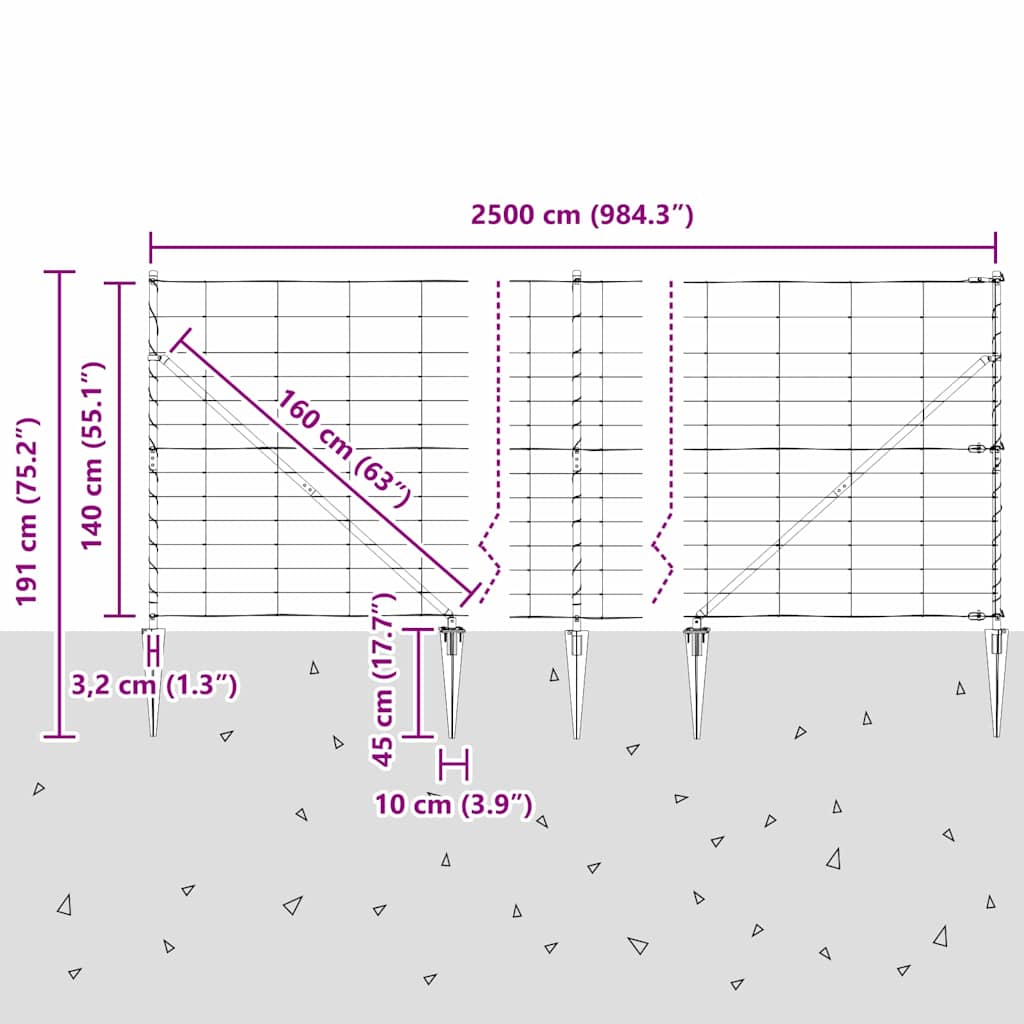 Stup za ogradu Galvanizirano 25 x 1,4 m Čelik
