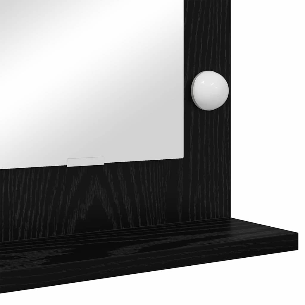 Ogledalo za Toalet Pravokutni Crni hrast 100 x 55 x 18 cm