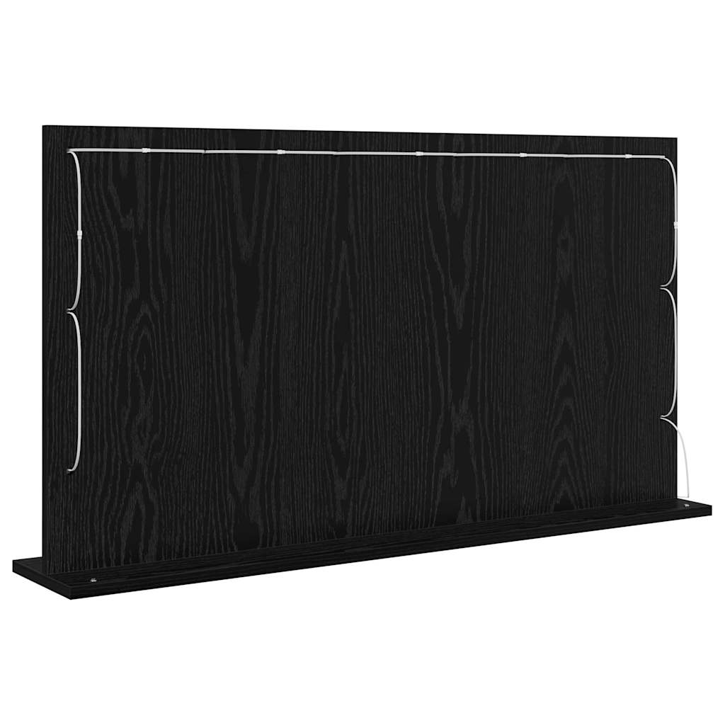 Ogledalo za Toalet Pravokutni Crni hrast 100 x 55 x 18 cm