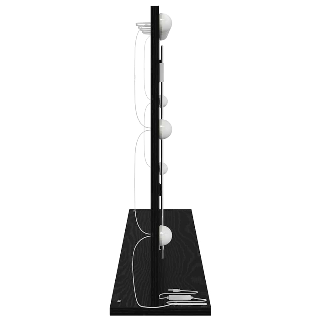Ogledalo za Toalet Pravokutni Crni hrast 100 x 55 x 18 cm