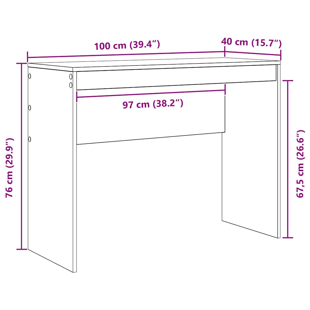 Stol Crni hrast 100 x 40 x 76 cm