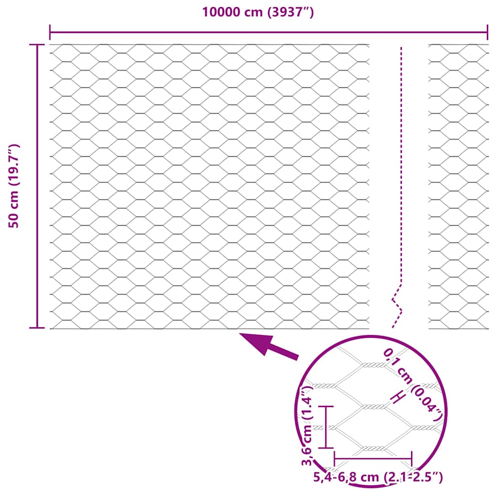 Temeljna zavarena žičana ograda 100 x 0,5 m (Š x V)
