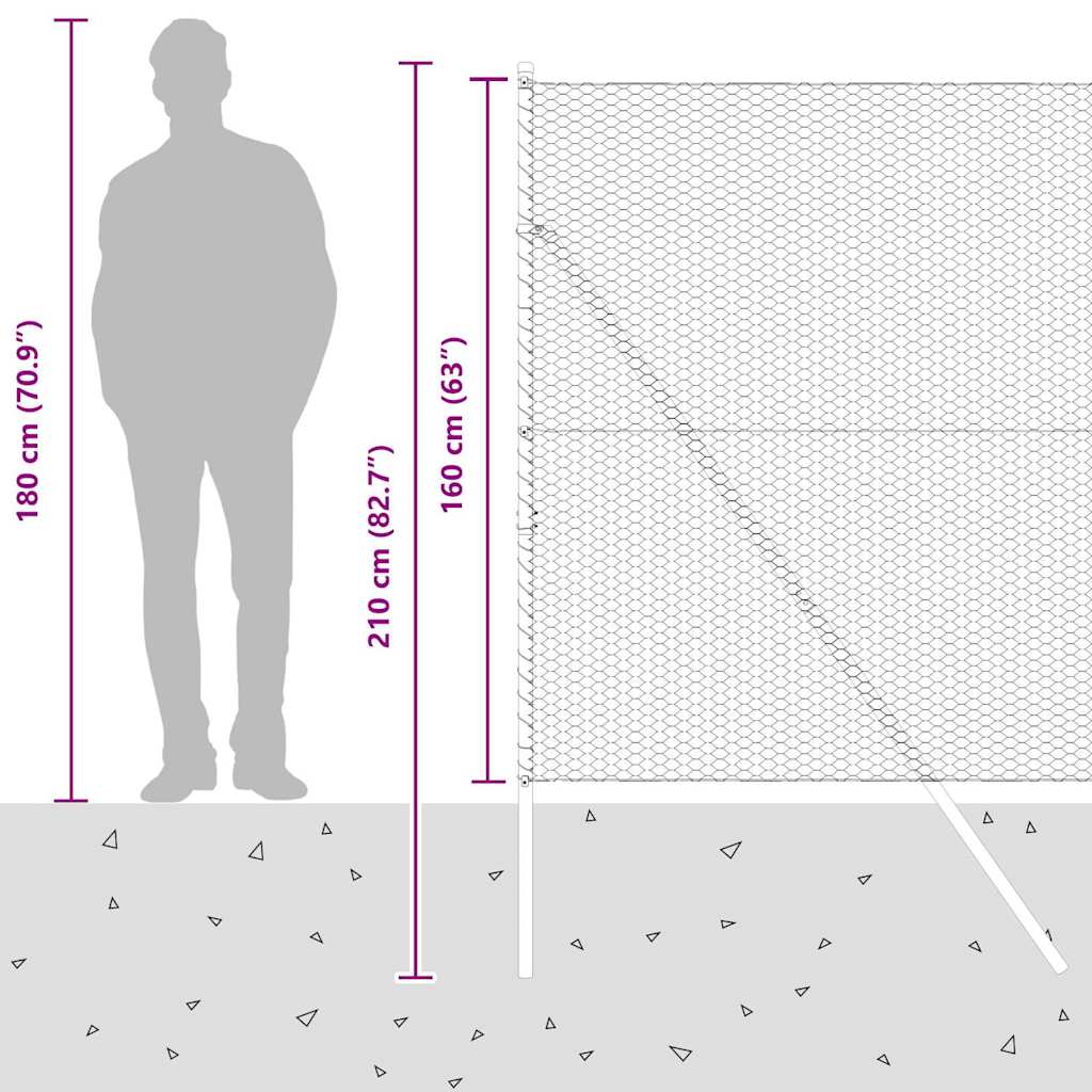 Temeljna zavarena žičana ograda 100 x 1,6 m (Š x V)
